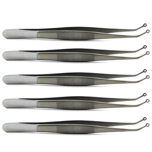 Ensemble de pinces chirurgicales dentaires manuelles, argentées, à poignée moletée, instruments manuels de classe I, instruments chirurgicaux dentaires - Product Image 1
