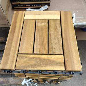 Baldosas de Madera para Terraza Exterior de Alta Calidad, Modernas, Impermeables, Encajables, Tamaño 300x300mm, Decoración para Balcón, Jardín, Patio - Product Image 3