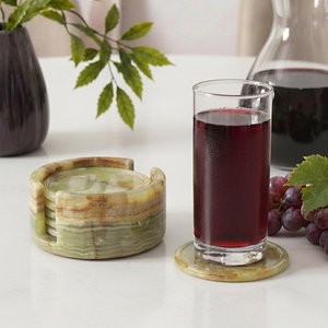 Posavasos de Ónix Natural, Losa Grande de Mármol, Acabado Moderno Antiguo, Duradero, Ecológico, para Uso en la Cocina - Product Image 4