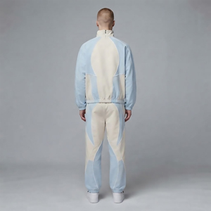Custom Patchwork Nylon Tracksuit Streetwear Lightweight Zip up Hoodie and Short High Quality Fashion Sweat Suits men's <b>jackets</b> - Product Image 6