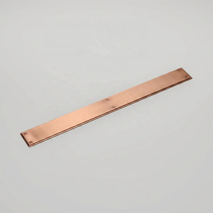 Shylish Brushed Brass Rectangle Backplate Furniture <b>Handle</b> Drawer Door Pull Modern Design Durable Rose <b>Gold</b> Finished Hardware - Product Image 1