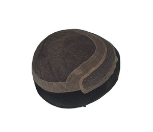 Los Angeles Human Hair Toupee <b>Wig</b> <b>for</b> <b>Men</b> with Indian Remy and Non-Remy Hair Patches - Product Image 1