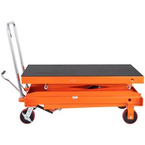 Carrello Elevatore Manuale a Doppia Forbice, Capacità 800 kg, Altezza di Sollevamento 150 cm, 4 Ruote, Base Antiscivolo, Sollevatore Idraulico per Carichi - Product Image 1