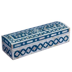 Exquisito joyero con Incrustaciones de nácar hecho a mano, almacenamiento decorativo de resina de lujo con forro de terciopelo para REGALOS FESTIVOS - Product Image 1