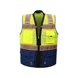 Chaleco de Seguridad de Alta Visibilidad Rosa para Hombre, Malla Reflectante Transpirable, Ropa de Trabajo con Múltiples Bolsillos, Cierre de Cremallera, para Verano y Actividades al Aire Libre - Product Image 5