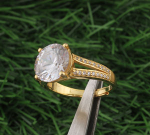 925 Sterling <b>Silver</b> Bezel Setting CZ Brilliant Cut Handmade Classic <b>Boho</b> Dainty Solitaire <b>Ring</b> Certified Jaipur Wedding Party - Product Image 6