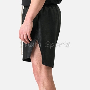 กางเกงขาสั้นหนังสำหรับผู้ชายกางเกงขาสั้นหนังแท้สำหรับผู้ชายกางเกงขาสั้นผลิตตามสั่ง - Product Image 4