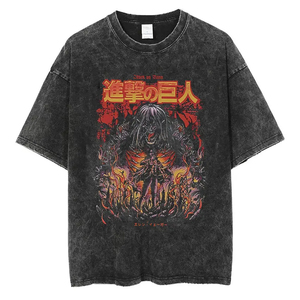 เสื้อยืดพิมพ์ลายการ์ตูนญี่ปุ่นรูปปลาคุณภาพสูงแบบสั่งทำพิเศษ ทรงโอเวอร์ไซส์ สไตล์สตรีทแวร์ ทรงหลวม ผู้จัดจำหน่าย - Product Image 4
