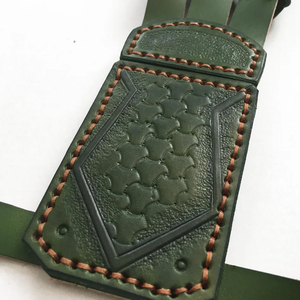 Gant de tir à trois doigts en cuir gaufré, avec sangle à boucle réglable, pour entraînement au tir sur cible et sports de plein air, vente en gros, direct usine - Product Image 6