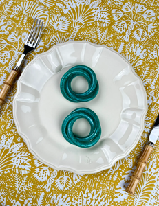 Anillo de Servilleta de Resina con Diseño de Cadena, Personalizable en Varios Colores, Porta Servilletas con Cadena para Decoración de Mesa de Fiesta - Product Image 4