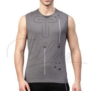 Producto Más Vendido: Camiseta sin Mangas para Hombre, de Alta Calidad, con Impresión Personalizada, para Gimnasio y Entrenamiento - Product Image 4