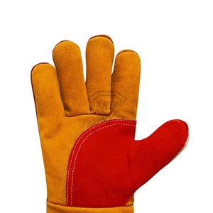 Guantes de Soldadura de Cuero Dividido de Primera Calidad, Resistentes al Calor, Guantes de Seguridad de Alta Resistencia para Trabajo Industrial, Construcción y Taller - Product Image 4