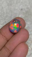 Opale d'Éthiopie naturelle, pierre précieuse en vrac, taille ovale, 6 carats, jeu de couleurs, effet feu, certifiée IGI pour la fabrication de bijoux