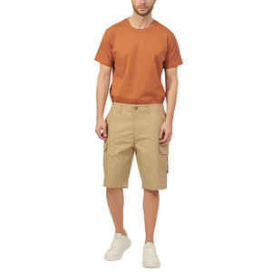 Shorts cargo d'été pour hommes, taille élastique, coton, coupe ample, vêtements utilitaires d'extérieur, logo personnalisé, haute qualité. - Product Image 1