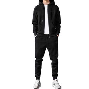 Conjunto de chándal para correr de invierno hecho a medida, ropa de calle de gimnasio a prueba de viento de secado rápido, sudadera con gráfico de letras, pantalones elásticos para adultos - Product Image 1