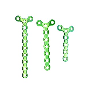 Plaque de blocage mini-T en titane anodisé bleu de 2,0 mm pour fractures métacarpales, certifiée CE ISO, pour implants chirurgicaux de la main - Product Image 4
