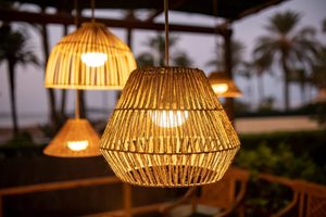 High Quality Modern Seagrass Rattan Bamboo Handwoven Customizable Chandelier Lampshade for Home Cafe Decor - Product Image 2