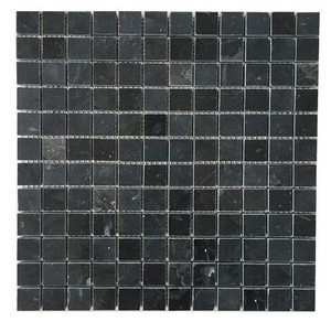 Mosaico Cuadrado Negro Pulido de 8mm, Resistente al Agua, Moderno, para Pared Interior de Baño - Product Image 1