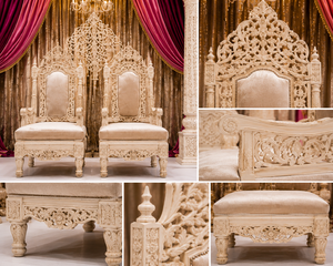 Fabricante de Mandaps de Lujo para Bodas Hindúes, Mandap Imperial de Marfil Tallado para Bodas de Destino en Australia - Product Image 3