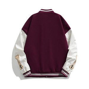 Chaqueta Bomber Varsity de Invierno Personalizada al por Mayor, Unisex, con Revestimiento, Camuflaje, de Secado Rápido, con Cierre Frontal y Forro Polar - Product Image 5