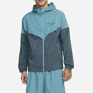 Veste coupe-vent d'hiver de haute qualité au meilleur prix de gros, avec capuche, position du logo sur le devant, service OEM, logo personnalisé, polyester/nylon - Product Image 2
