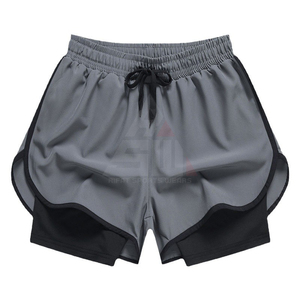 Shorts de bain décontractés pour hommes avec logo personnalisé sur le devant, 100 % coton, taille élastique, respirants, écologiques, séchage rapide, anti-plis - Product Image 6