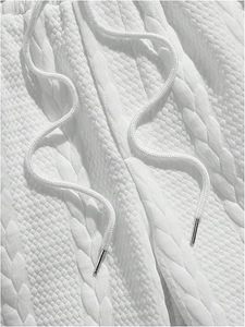 Ensemble de survêtement tendance automne pour hommes grandes tailles, manches longues, respirant, antistatique, 100% coton tricoté, taille élastique - Product Image 6