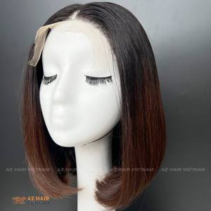 Punta marrón Bob peluca 100% extensiones de cabello humano crudo sin procesar - Product Image 4