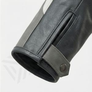 Veste en cuir pour motards, style vintage, pour course moto, en cuir véritable, veste de protection, vêtements de tourisme, couleur personnalisée - Product Image 6