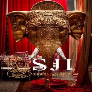Statues de têtes d'éléphants pour la décoration de mariage - Product Image 1