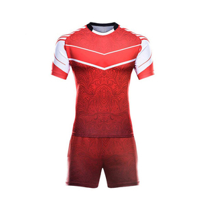 Wholesale High Quality Printed Rugby Uniform Jersey Shorts Custom Kit Unisex Team Sportswear Professional Match Plus Size - Product Image 2