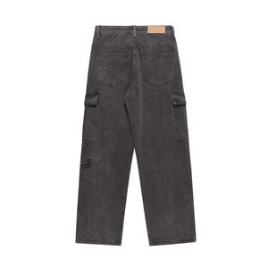 Pantalones Cargo Vaqueros Lavados para Hombre, Corte Recto, Algodón, Diseño con Múltiples Bolsillos, Personalización con Etiqueta Privada - Product Image 6