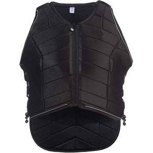 Unisex Equestrian Safety Vest Sleeveless Black Neoprene With Pockets Zipper Closure Breathable Mesh Design - Product Image 2