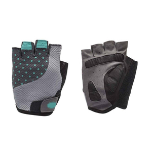 Gants mi-doigts en microfibre noire avec empiècements en mesh, coussinets de préhension et fermeture auto-agrippante pour le cyclisme et la gym - Product Image 6