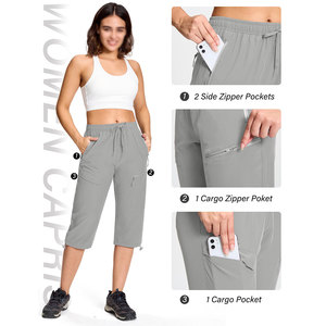 Shorts cargo pour femmes sur mesure, légers, respirants, avec ceinture extensible, lavables, impression personnalisée - Product Image 4