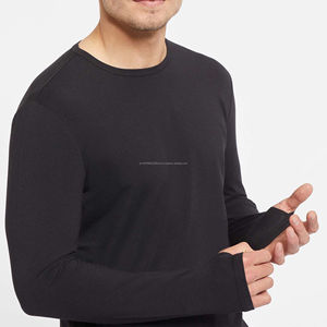 T-shirts pour hommes de haute qualité 100% coton Manches longues Design tendance Vente en gros pas cher T-shirt personnalisé T-shirts pour hommes - Product Image 5