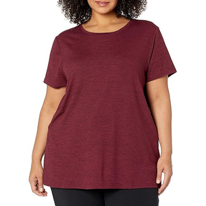 Camisetas Esenciales de Verano con Cuello Redondo para Mujer, Venta al por Mayor, Mezcla de Bambú Ecológica, 200g, Estilo Urbano Oversize - Product Image 1