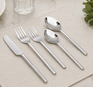 Modern Style Metal Cutlery <b>Sets</b> Luxury High Quality Stainless Steel Knife Fork Spoon <b>Flatware</b> <b>Sets</b> Silver Cutlery <b>Set</b> for Hotel - Product Image 1