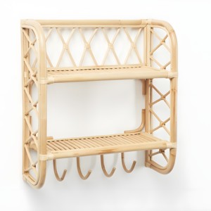 Home decor & storage furniture natural rattan wall <b>shelves</b> great quality crafted floating <b>shelf</b> - Product Image 4