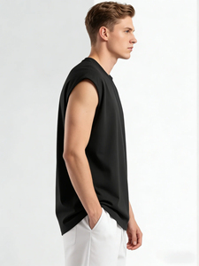 Chaleco Deportivo Informal de Algodón Puro para Hombre, Estilo Cómodo para Verano, Personalizable con Logotipo - Product Image 2