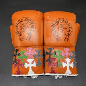 ถุงมือชกมวยสีส้มแบบปรับแต่งได้ รุ่น Winning Laced Gold หนังวัวคุณภาพสูง บุหนา 4 ชั้น ระบายอากาศได้ดี ซับเหงื่อ - Product Image 3