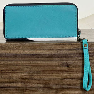 Super September Hand Tooled Genuine Leather <b>Wallet</b> Clutch Cowhide Western Floral Carved Wristlet <b>Purse</b> Handmade <b>Women</b>’s - Product Image 5