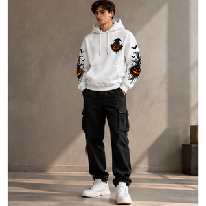 Sudadera con Capucha de Halloween para Hombre, Oversize, con Estampado Gráfico de Calabaza y Espantapájaros, Estilo Gótico, Pullover, Ropa Urbana de Otoño, Regalo - Product Image 6