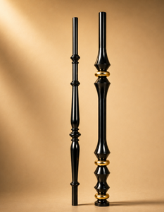 Balustre de hierro forjado negro con punta de lanza victoriana y espiga para barandilla de porche, pasamanos y barandilla exterior de hierro - Product Image 5