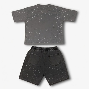 Wholesale Men 2 Piece Short <b>Sets</b> Street Wear Men Summer T-shirt and Shirt Shorts <b>Set</b> Unisex Custom Shorts and Shirt <b>Set</b> for Men - Product Image 2
