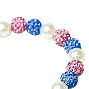 Crystal and Pearl Beaded <b>Bracelet</b> with Crystal Charm <b>Stretch</b> Wrist <b>Bracelet</b> Fashion Jewelry Gift for Women Everyday Wear - Product Image 5