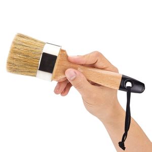 Set di 4 Pennelli in Nylon per Pittura a Cera, Pennelli per Pittura a Gesso per Mobili, per Acrilico, Pittura al Latte, Decorazioni per la Casa, Colori Naturali - Product Image 3