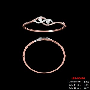Bracelet pour femme en or jaune 14 carats plaqué or, diamant naturel certifié IGI, taille brillant EF, 1,37 carat, clarté VVS-VS, luxe, haute joaillerie - Product Image 3