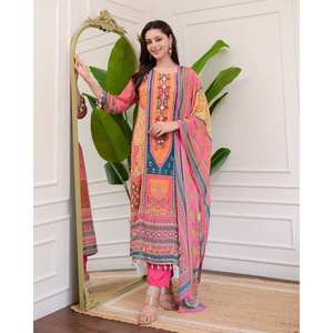 Hermosa parte superior e inferior de mujer con Dupatta para fiestas Conjunto elegante - Product Image 1