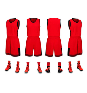 Uniforme de Baloncesto Personalizado, 100% Poliéster Antibacterial, Sin Mangas, Cuello en V, Unisex, Logotipo Personalizado del Equipo, Impresión Digital OEM - Product Image 1